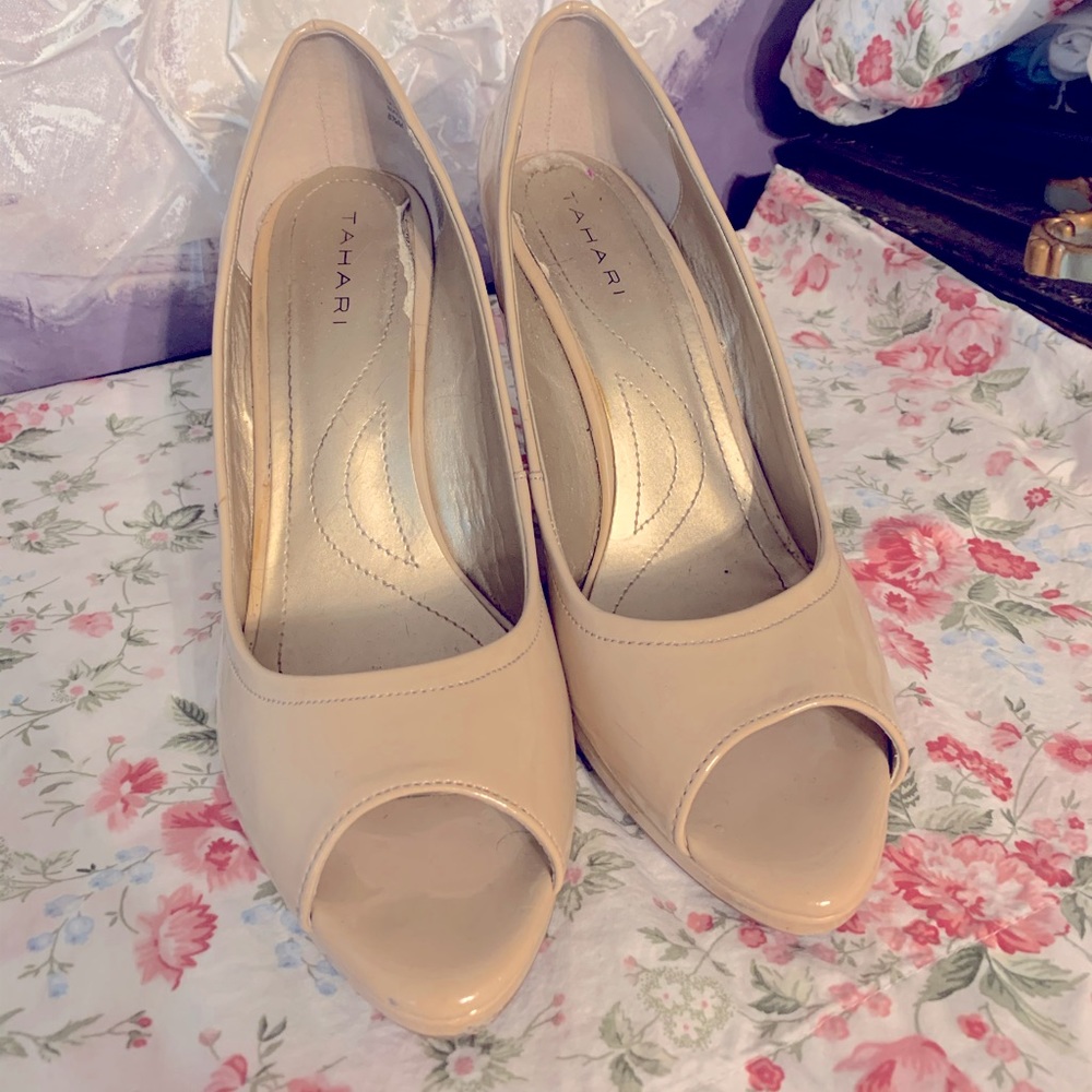 Tahari wedge heels.